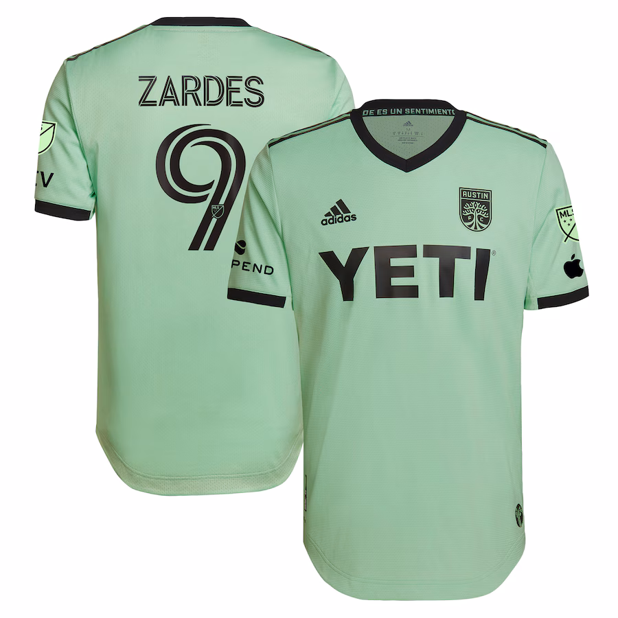 Men's Austin FC Gyasi Zardes adidas Mint 2023 The Sentimiento Kit Authentic Player Jersey - ujerseystore