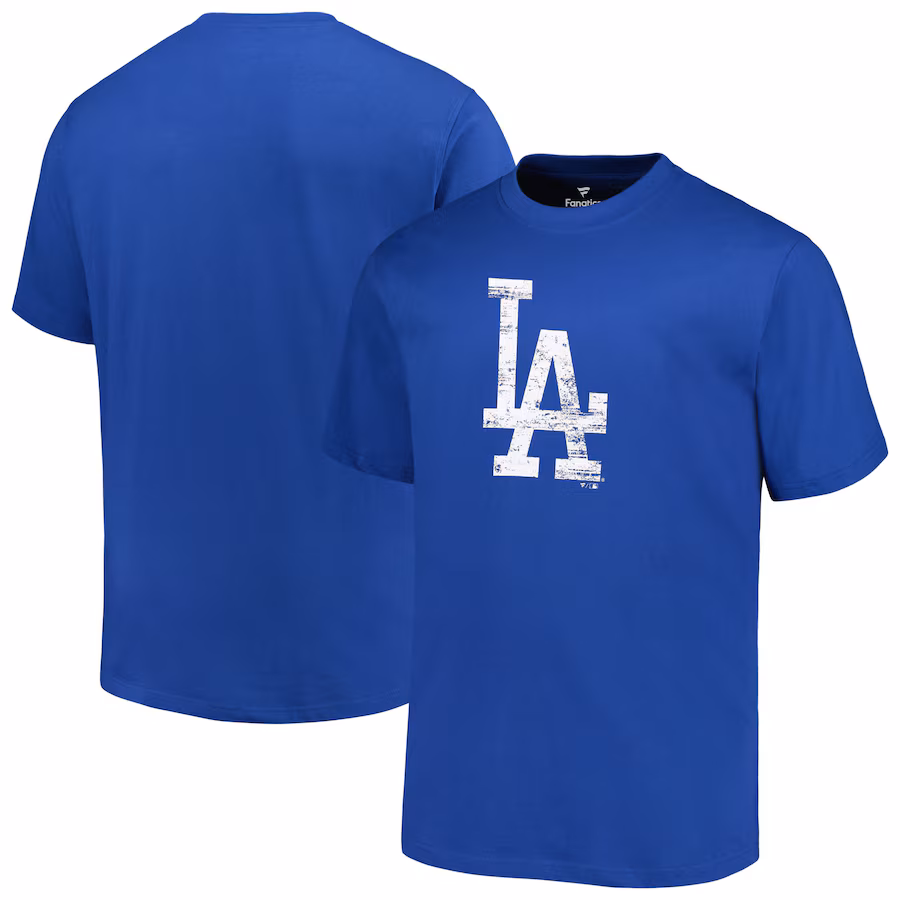Men's Los Angeles Dodgers Profile Royal Big & Tall Primary Logo T-Shirt - ujerseystore