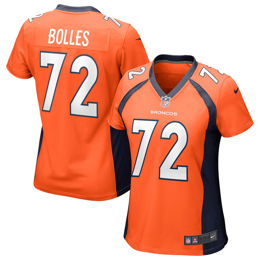 Women's Denver Broncos Garett Bolles Nike Orange Game Jersey - ujerseystore