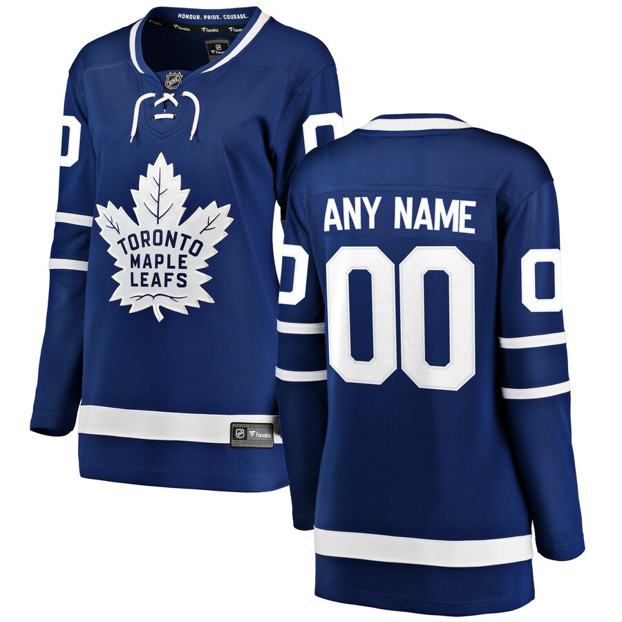 Women's Toronto Maple Leafs Fanatics Branded Blue Home Breakaway Custom Jersey - ujerseystore