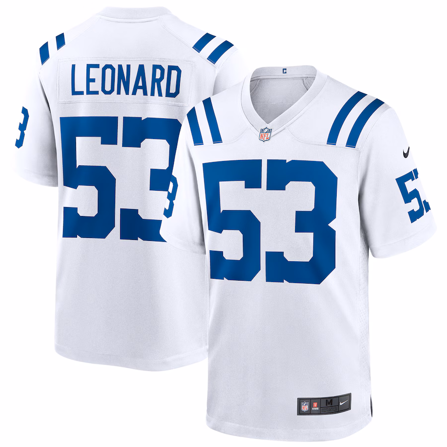 Men's Indianapolis Colts Shaquille Leonard Nike White Game Player Jersey - ujerseystore