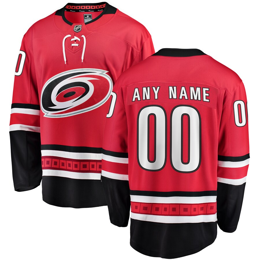 Men's Carolina Hurricanes Fanatics Branded Red Alternate Breakaway Custom Jersey - ujerseystore