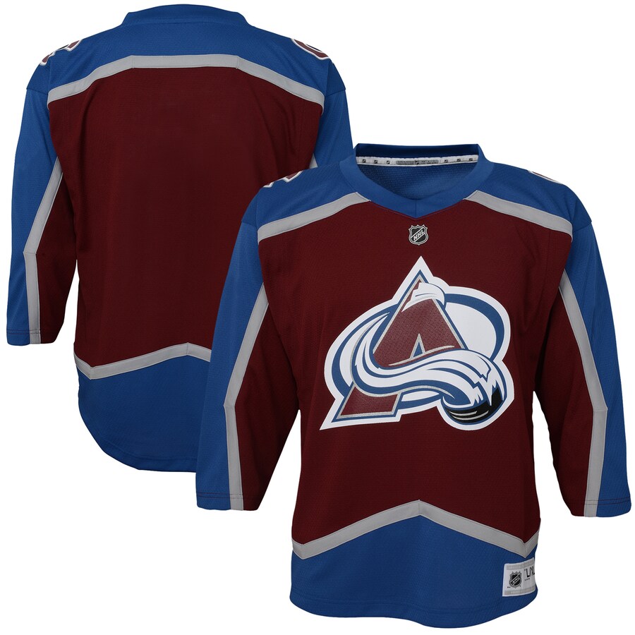 Youth Colorado Avalanche Burgundy Home Blank Replica Jersey - ujerseystore