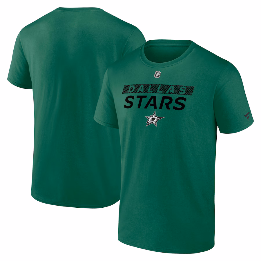 Men's Dallas Stars Fanatics Kelly Green Authentic Pro Core Primary T-Shirt - ujerseystore