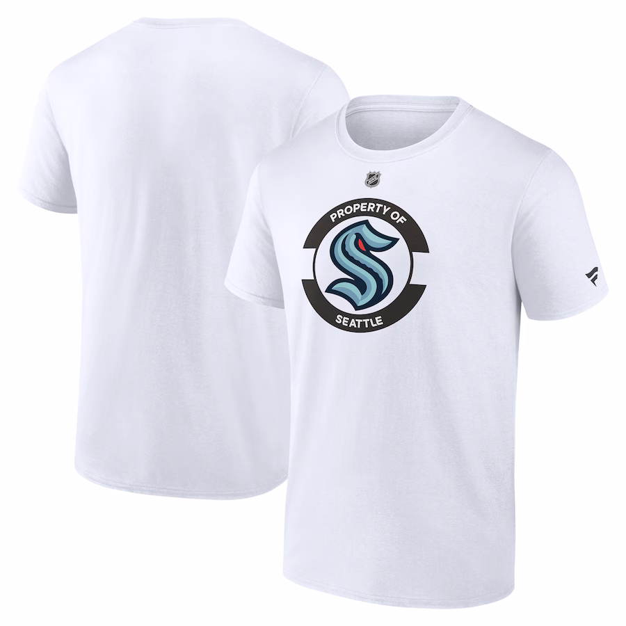 Men's Seattle Kraken Fanatics White Authentic Pro Core Secondary T-Shirt - ujerseystore