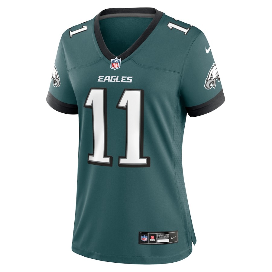 Women's Philadelphia Eagles A.J. Brown Nike Midnight Green Team Game Jersey - ujerseystore