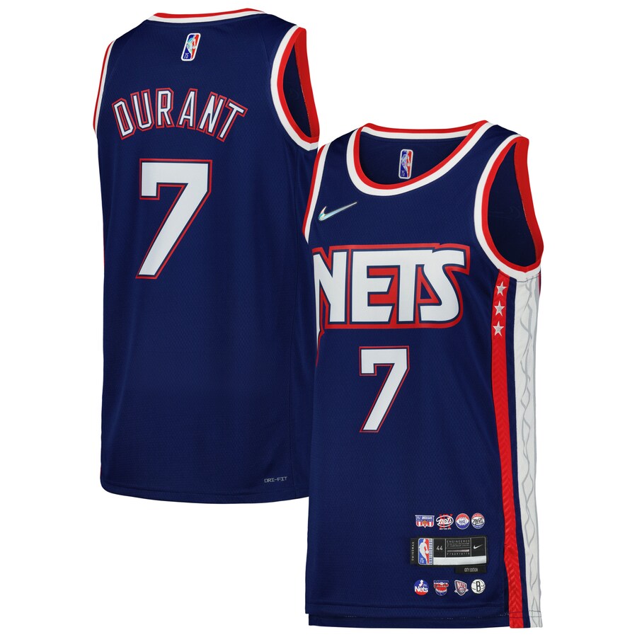 Men's Brooklyn Nets Kevin Durant Nike Blue Swingman Player Jersey - City Edition - ujerseystore
