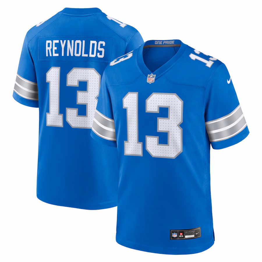 Men's Detroit Lions Craig Reynolds Nike Blue Team Game Jersey - ujerseystore