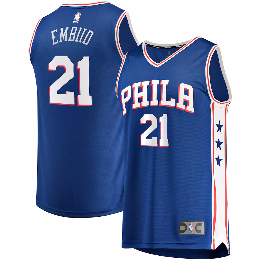 Youth Philadelphia 76ers Joel Embiid Fanatics Royal Fast Break Replica Player Jersey - Icon Edition - ujerseystore