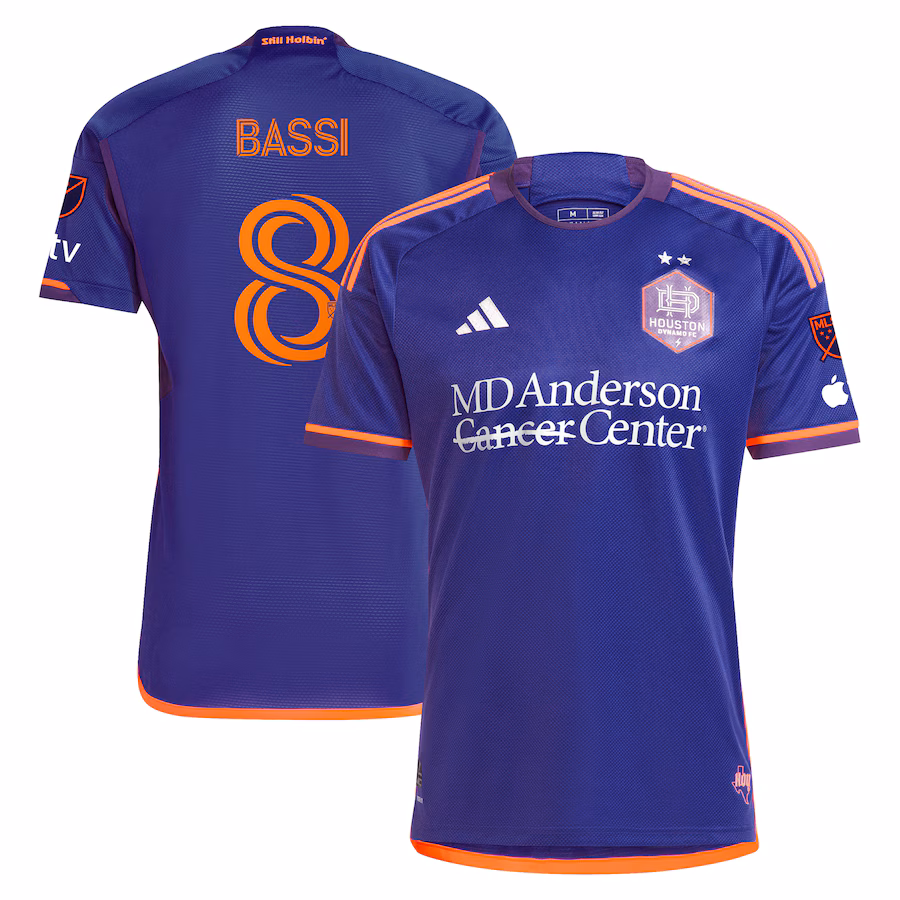 Men's Houston Dynamo FC Amine Bassi adidas Purple 2024 Still Holdin' Authentic Player Jersey - ujerseystore