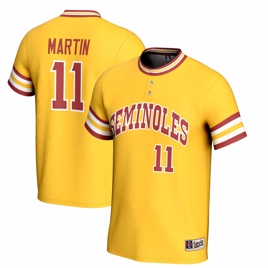 Unisex GameDay Greats Mike Martin Gold Florida State Seminoles Lightweight Baseball Jersey - ujerseystore