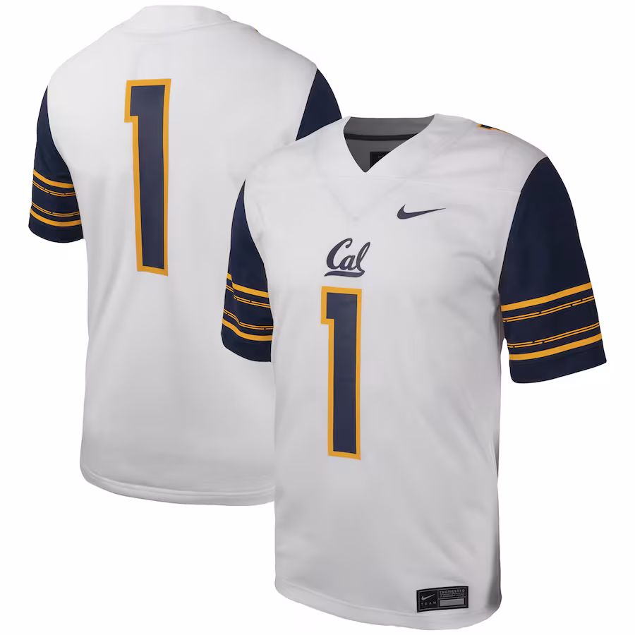 Men's Nike #1 White Cal Bears Untouchable Football Replica Jersey - ujerseystore