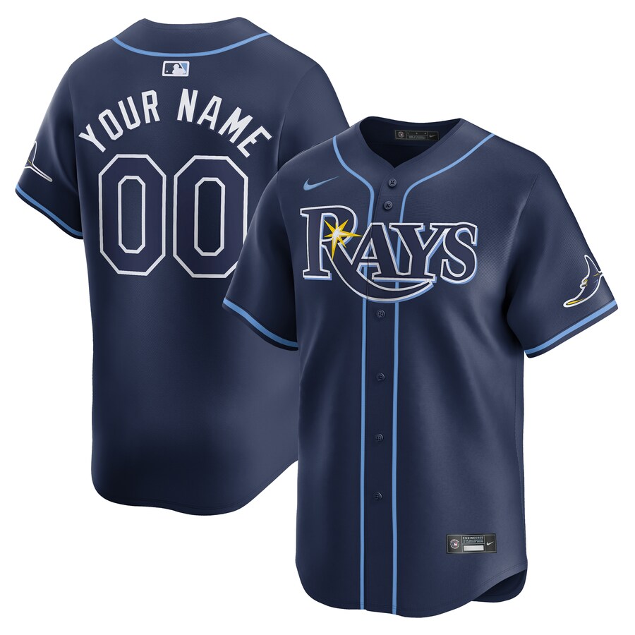 Men's Tampa Bay Rays  Nike Navy Away Limited Custom Jersey - ujerseystore