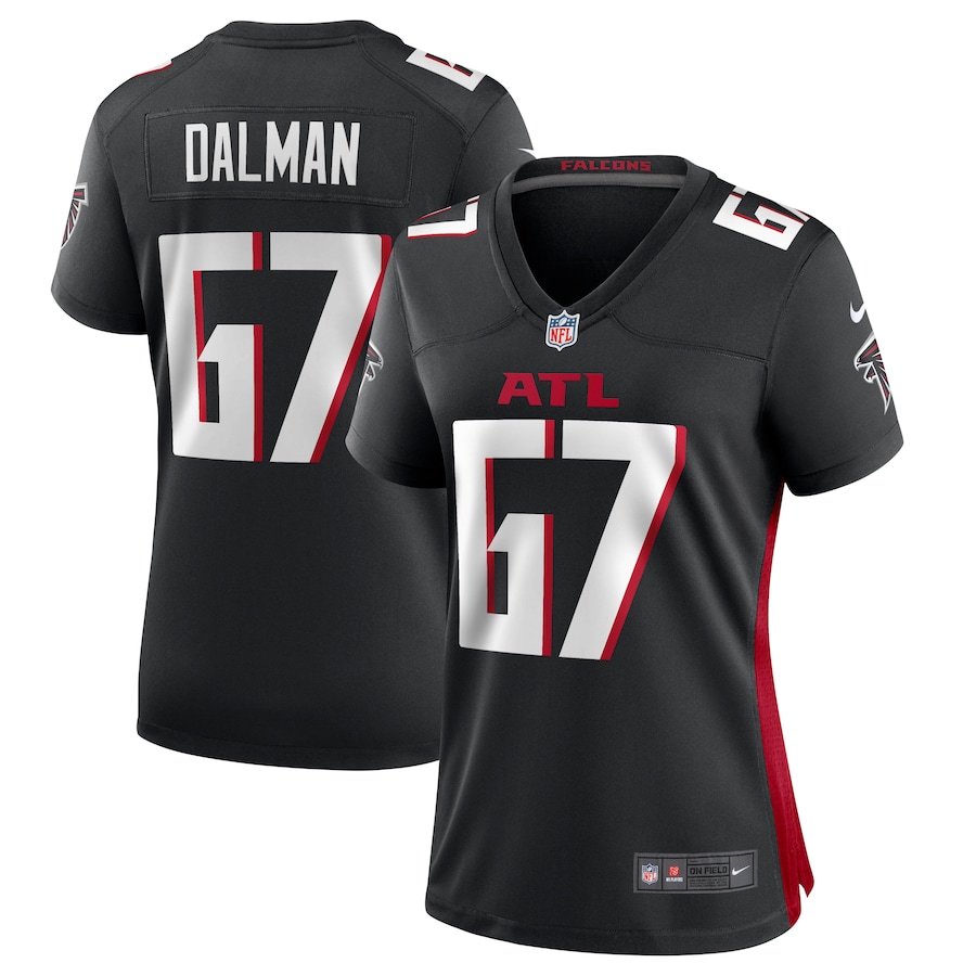Women's Atlanta Falcons Drew Dalman Nike Black Game Jersey - ujerseystore