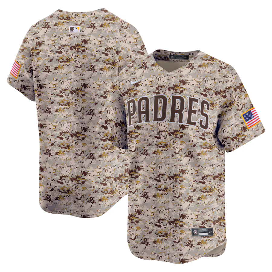 Men's San Diego Padres Nike Camo Alternate Limited Jersey - ujerseystore