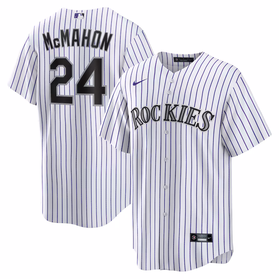 Men's Colorado Rockies Ryan McMahon Nike White Home Replica Player Jersey - ujerseystore