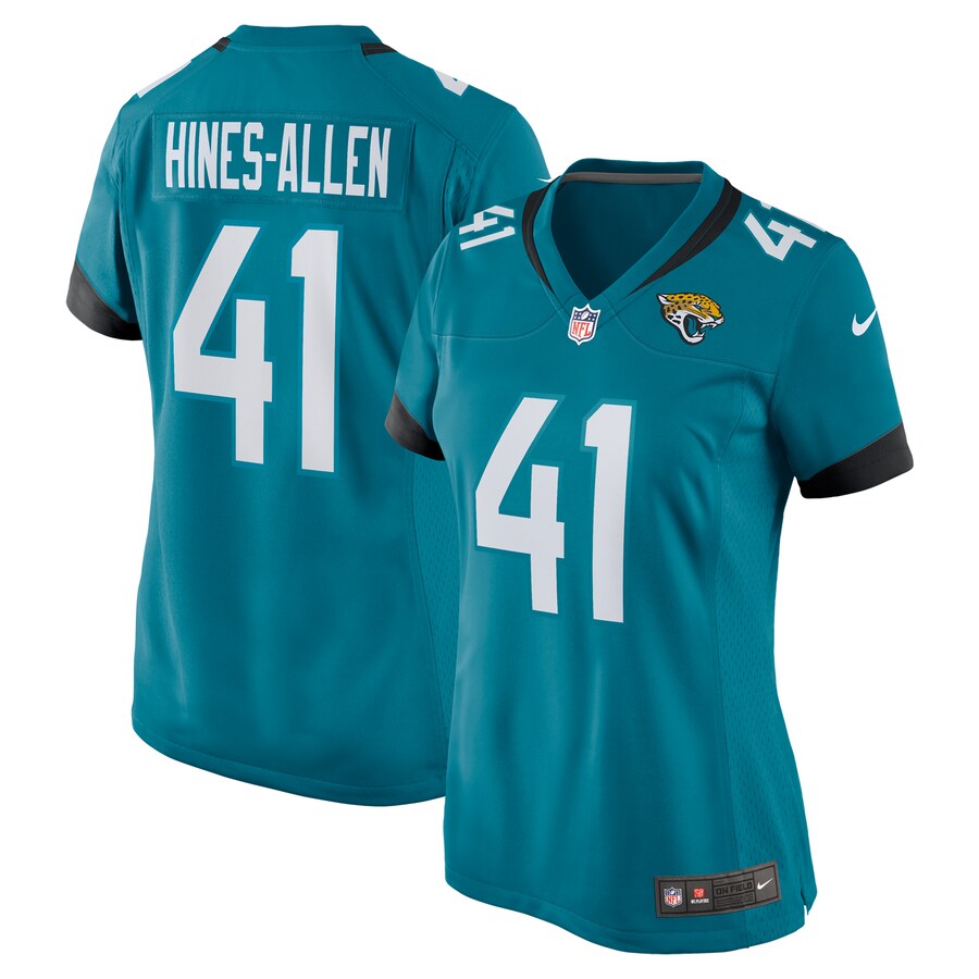 Women's Jacksonville Jaguars Josh Hines-Allen Nike Teal Player Game Jersey - ujerseystore