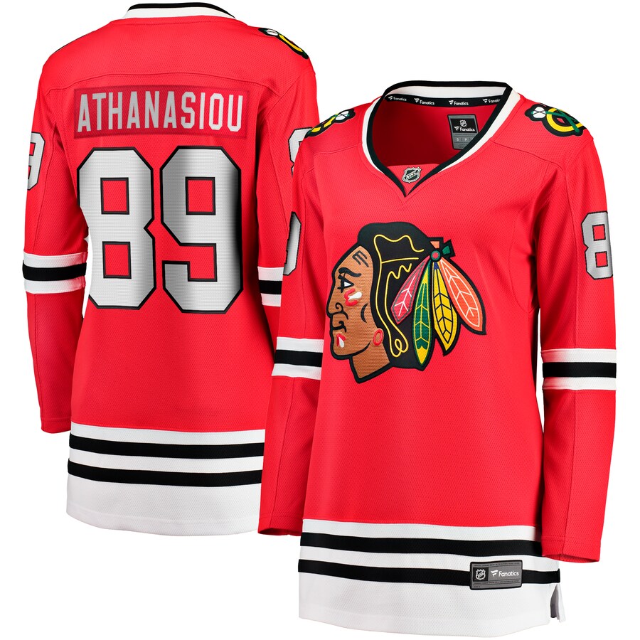 Women's Chicago Blackhawks Andreas Athanasiou Fanatics Branded Red Home Breakaway Player Jersey - ujerseystore