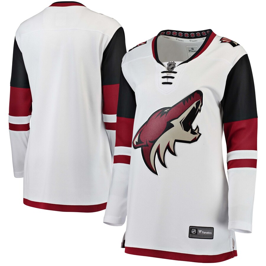 Women's Arizona Coyotes Fanatics Branded White Away Breakaway Jersey - ujerseystore