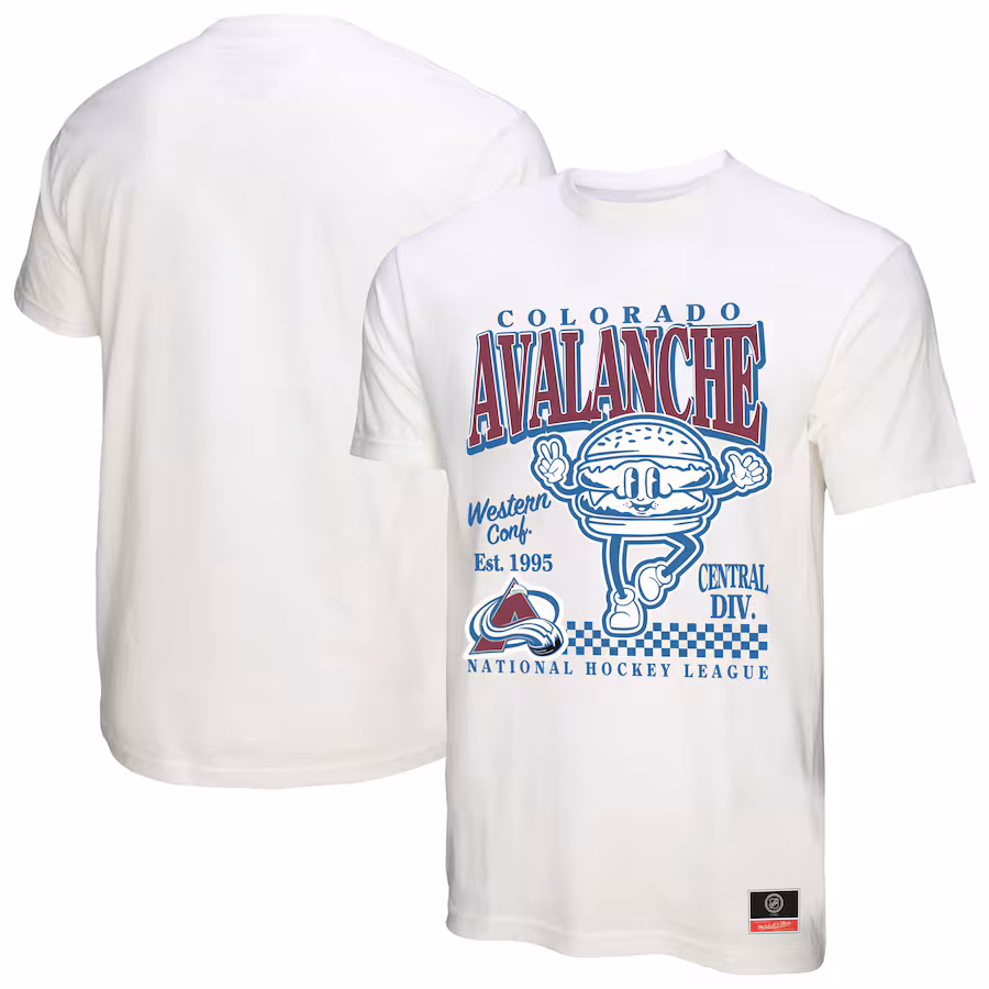 Men's Colorado Avalanche Mitchell & Ness White Local Food T-Shirt - ujerseystore