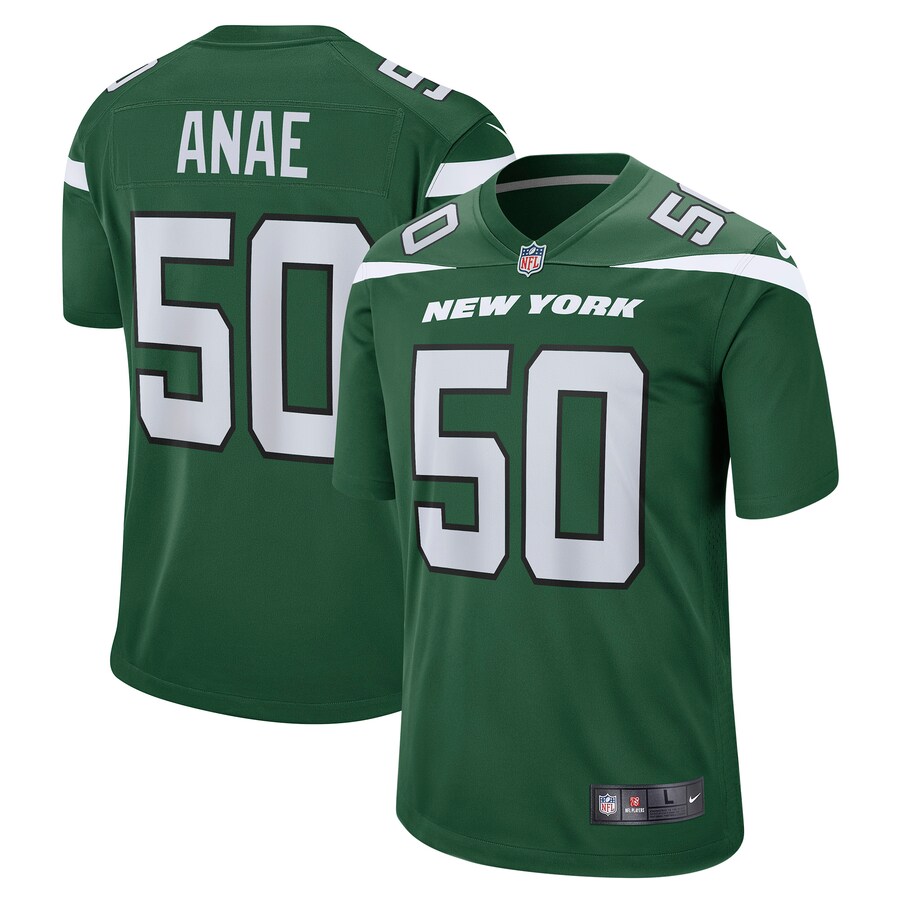 Men's New York Jets Bradlee Anae Nike Gotham Green Game Player Jersey - ujerseystore