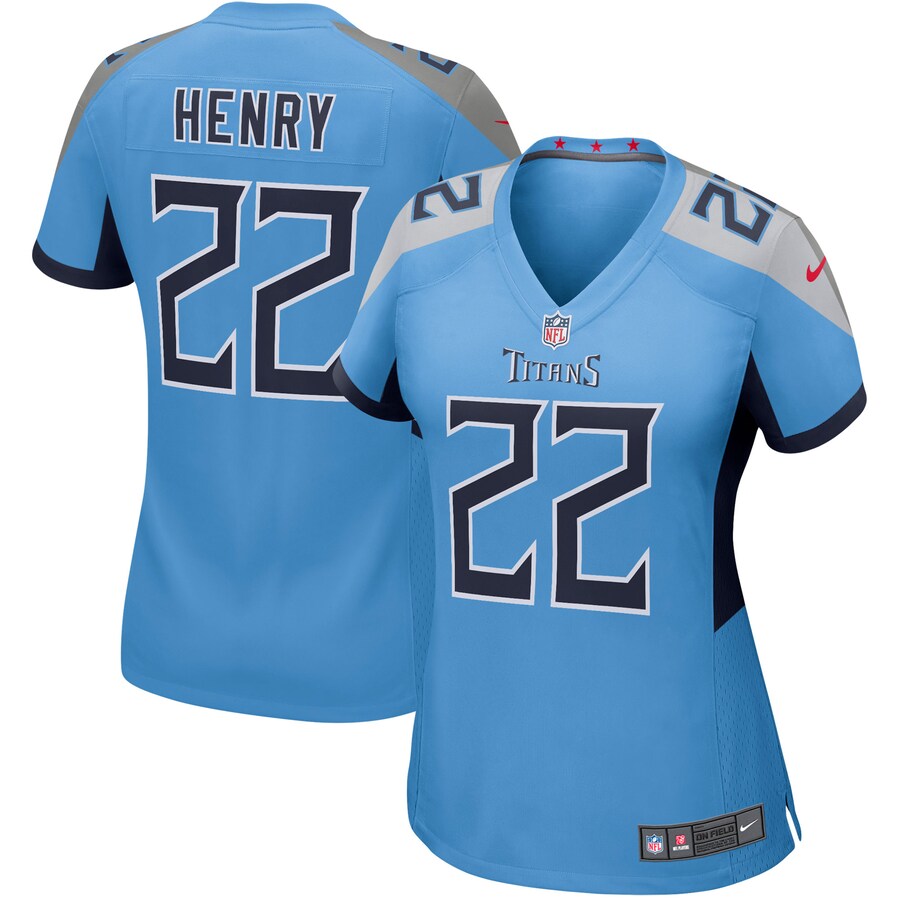 Women's Tennessee Titans Derrick Henry Nike Light Blue Game Jersey - ujerseystore