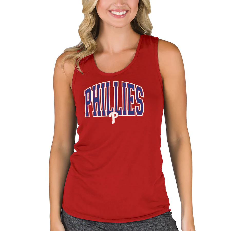 Women's Philadelphia Phillies Concepts Sport Red Marathon Racerback Tank Top - ujerseystore