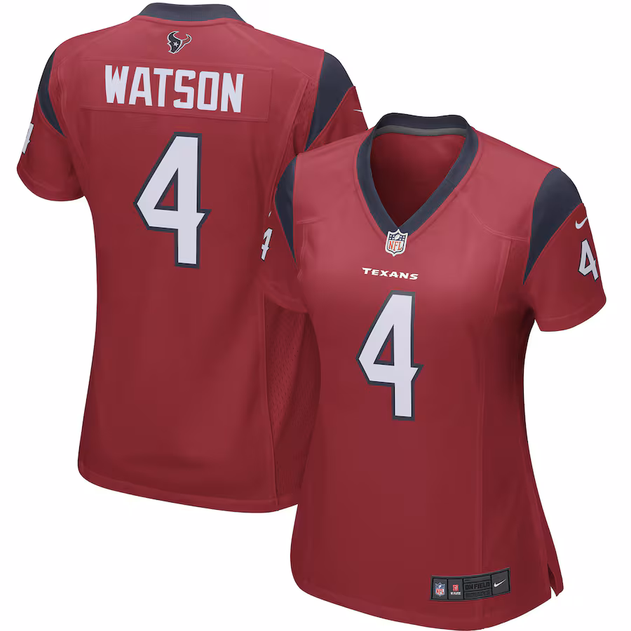 Deshaun Watson Houston Texans Nike Women's Player Game Jersey - Red - ujerseystore