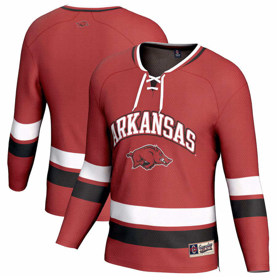 Unisex GameDay Greats Cardinal Arkansas Razorbacks Spirit Hockey Jersey - ujerseystore