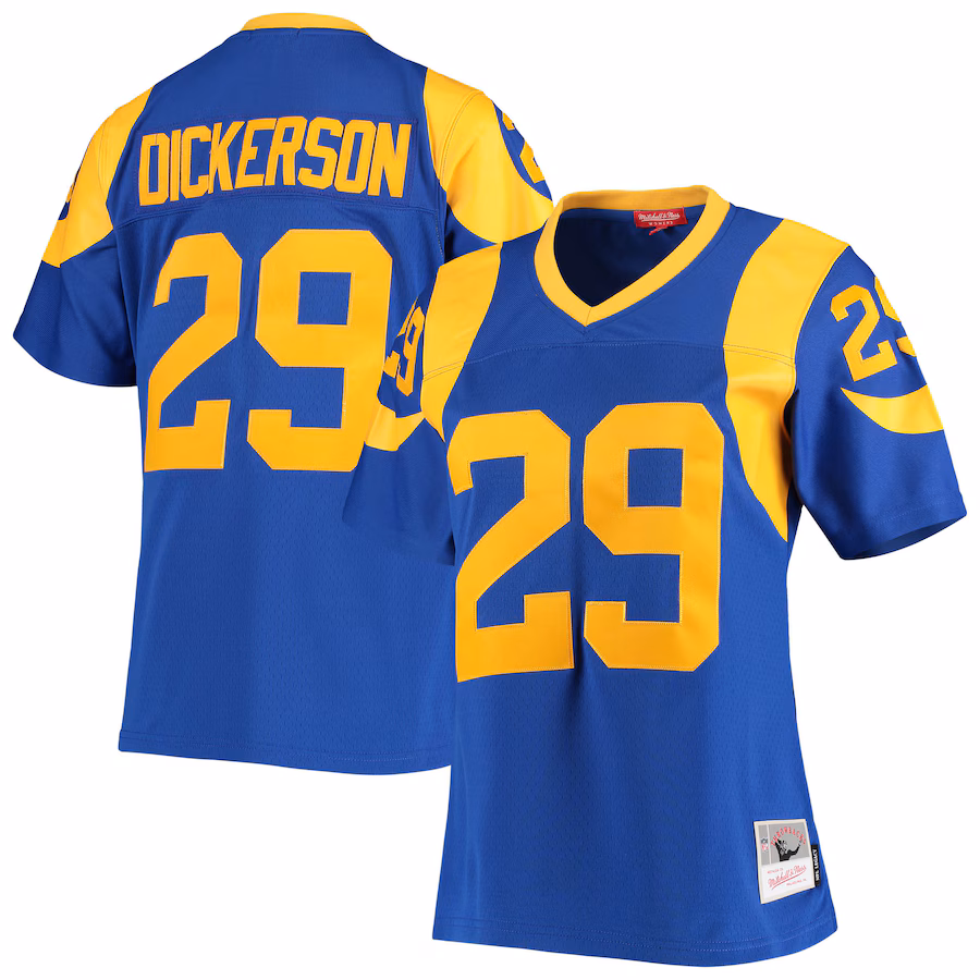 Women's Los Angeles Rams Eric Dickerson Mitchell & Ness Royal Legacy Replica Team Jersey - ujerseystore