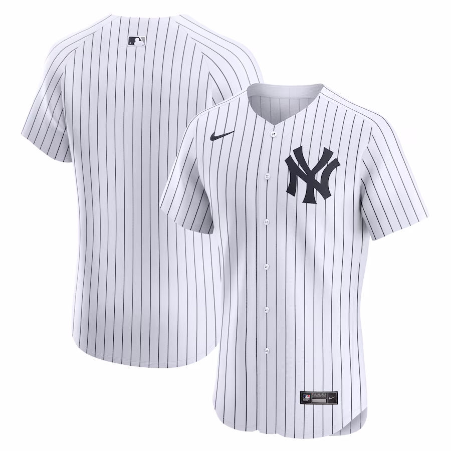 Men's New York Yankees Nike White Home Elite Jersey - ujerseystore
