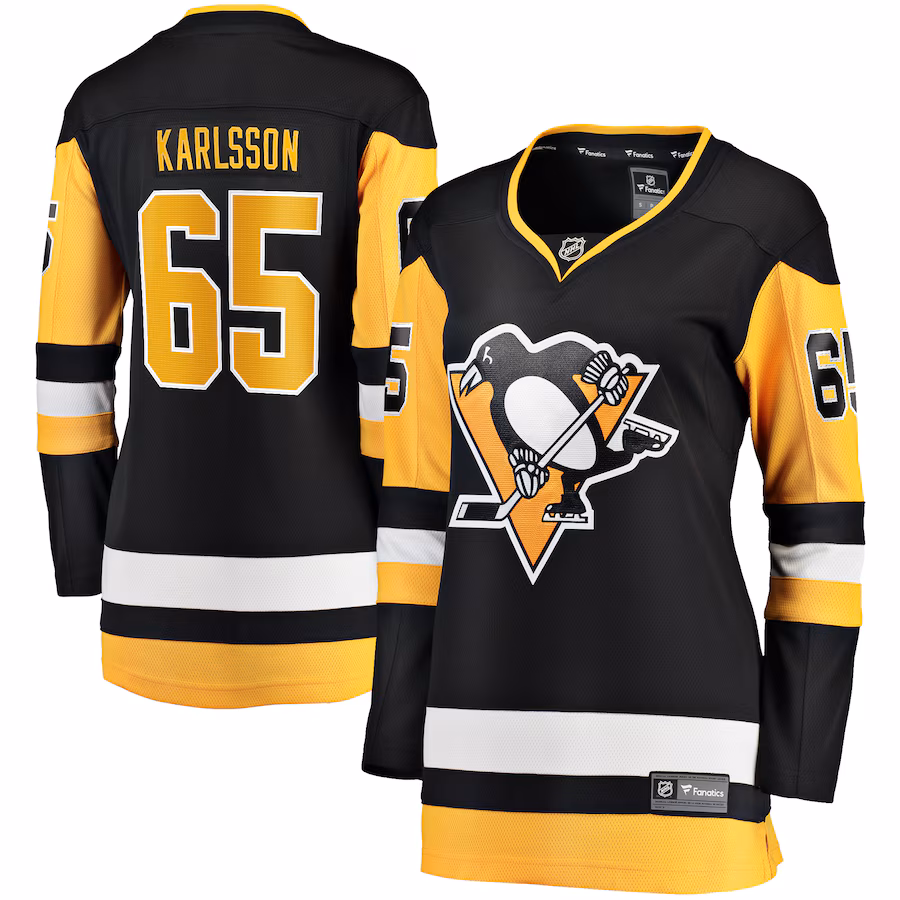 Women's Pittsburgh Penguins Erik Karlsson Fanatics Black Home Breakaway Jersey - ujerseystore