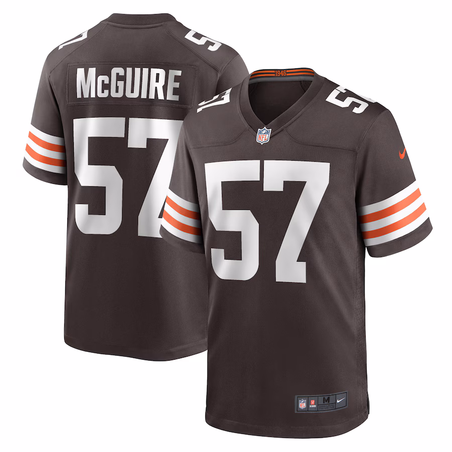 Men's Cleveland Browns Isaiah McGuire Nike  Brown Team Game Jersey - ujerseystore