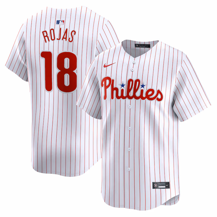 Men's Philadelphia Phillies Johan Rojas Nike White Home Limited Player Jersey - ujerseystore