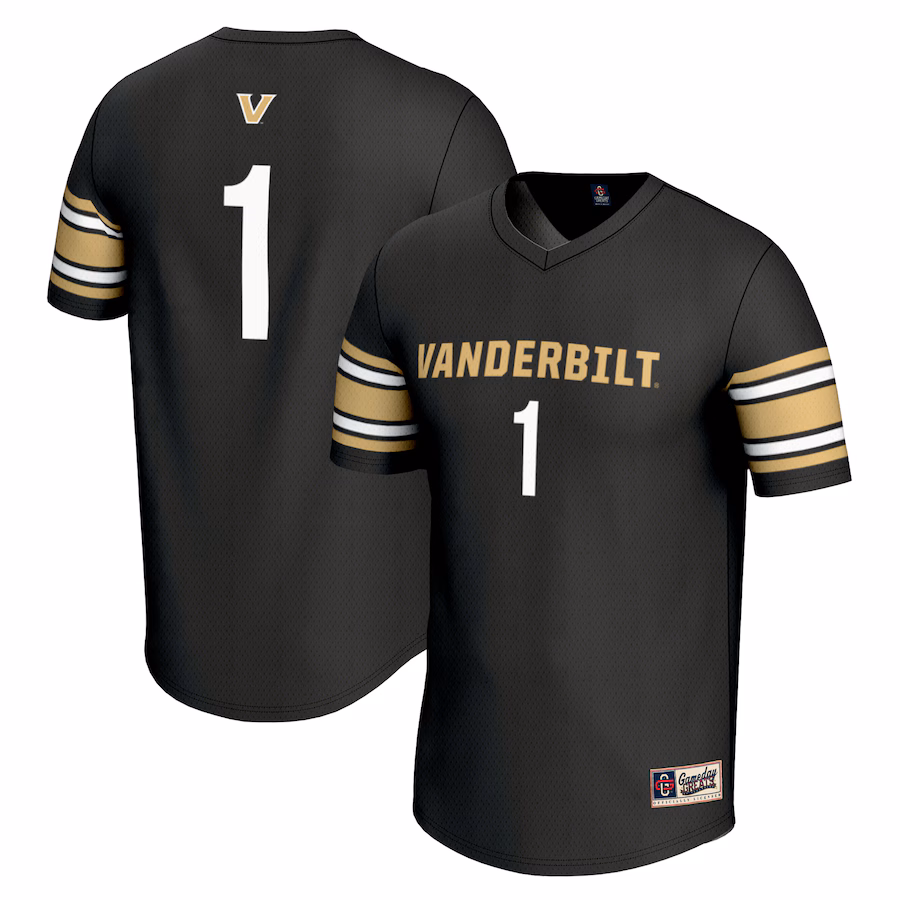 Unisex GameDay Greats #1 Black Vanderbilt Commodores Lightweight Lacrosse Jersey - ujerseystore