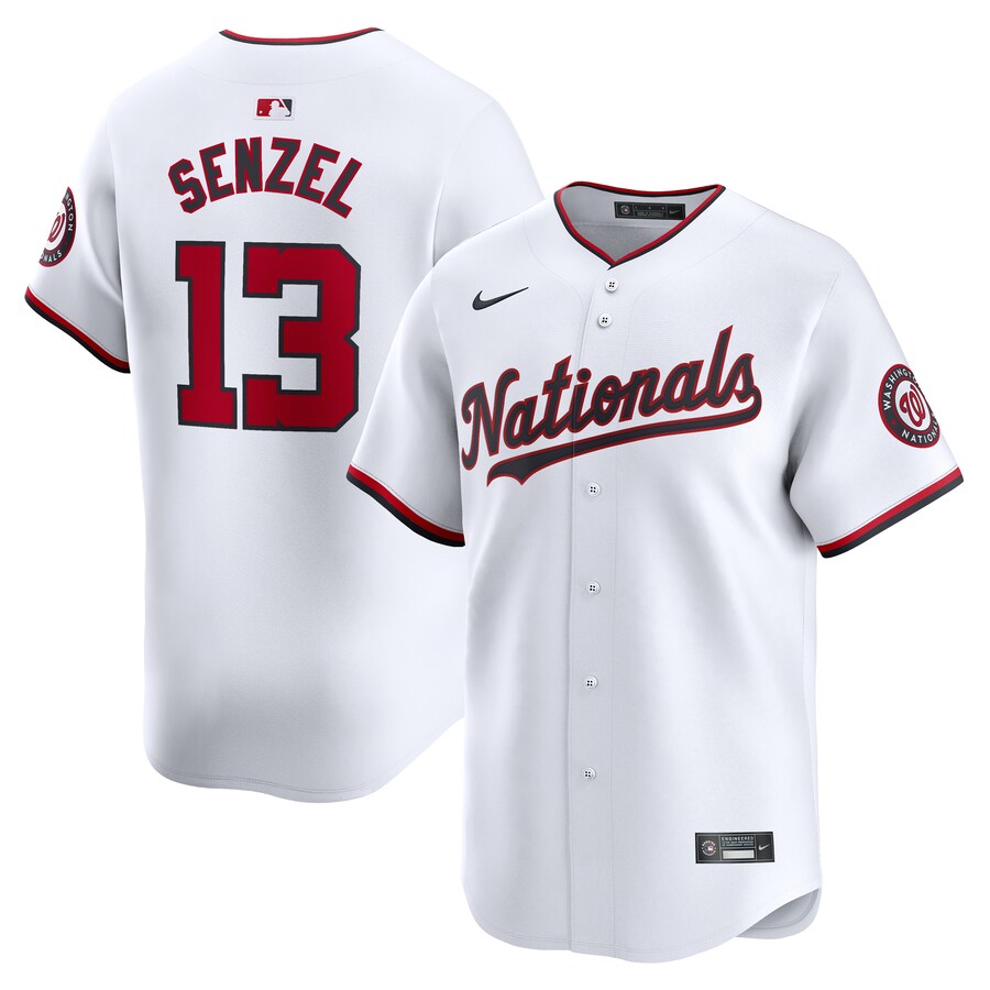 Men's Washington Nationals Nick Senzel Nike White Home Limited Player Jersey - ujerseystore