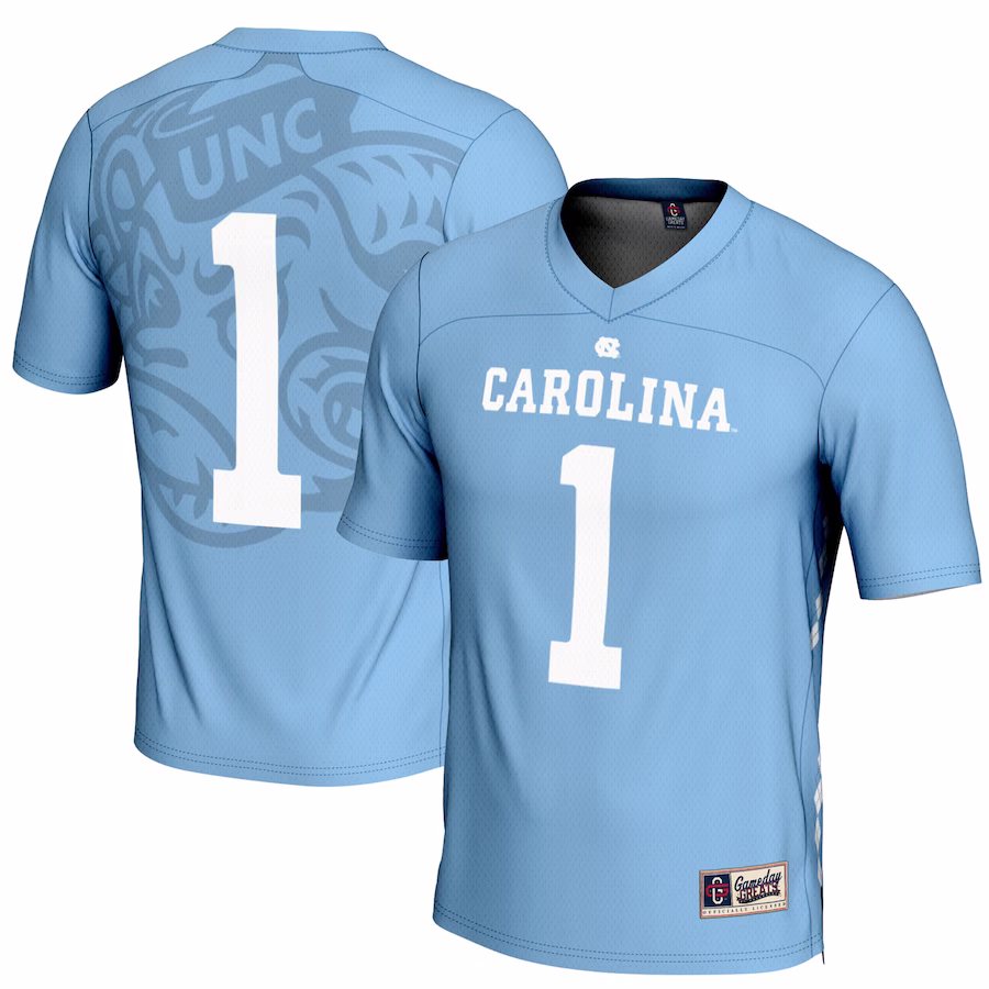#1 North Carolina Tar Heels GameDay Greats Youth Lightweight Men's Lacrosse Jersey - Carolina Blue - ujerseystore
