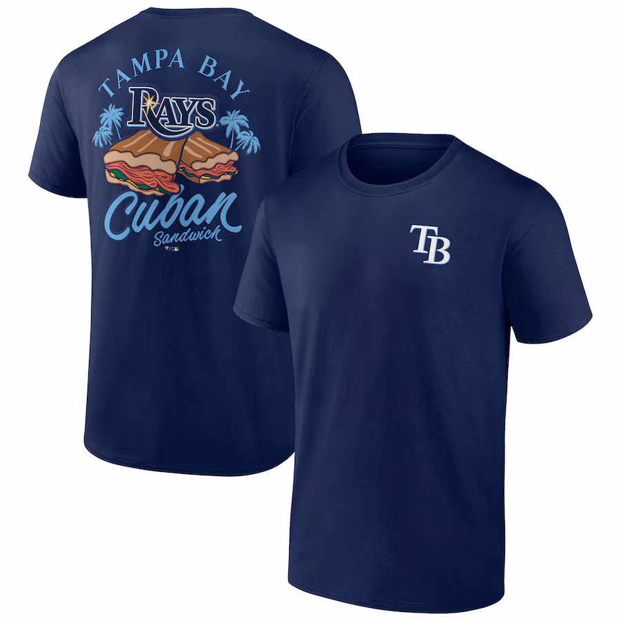 Men's Tampa Bay Rays Navy Cuban Sandwich T-Shirt - ujerseystore