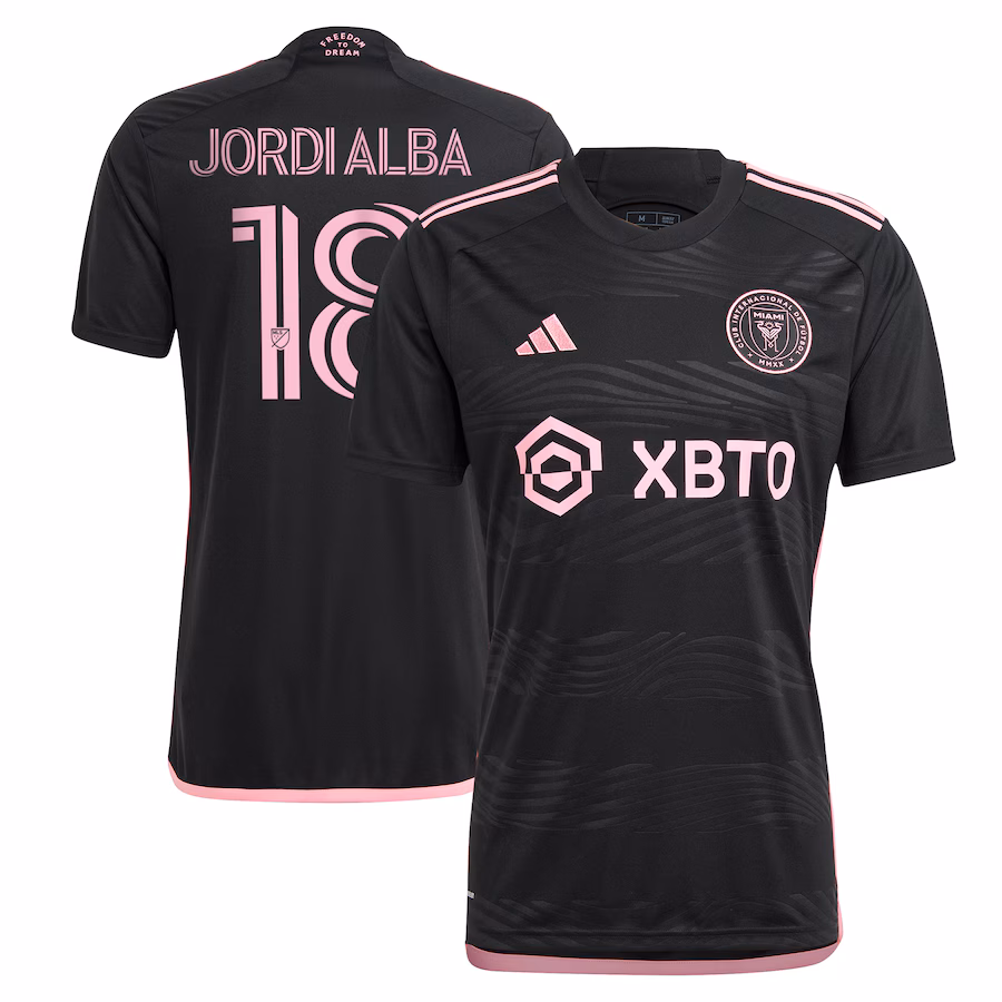 Men's Inter Miami CF Jordi Alba Ramos adidas Black 2023 La Noche Replica Player Jersey - ujerseystore