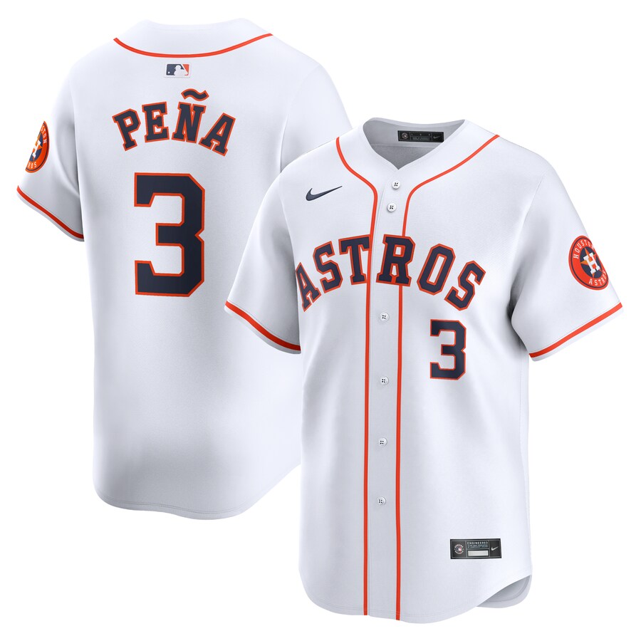 Men's Houston Astros Jeremy Peña Nike White Home Limited Player Jersey - ujerseystore