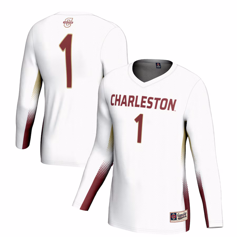 Unisex GameDay Greats #1 White Charleston Cougars Lightweight Volleyball Jersey - ujerseystore