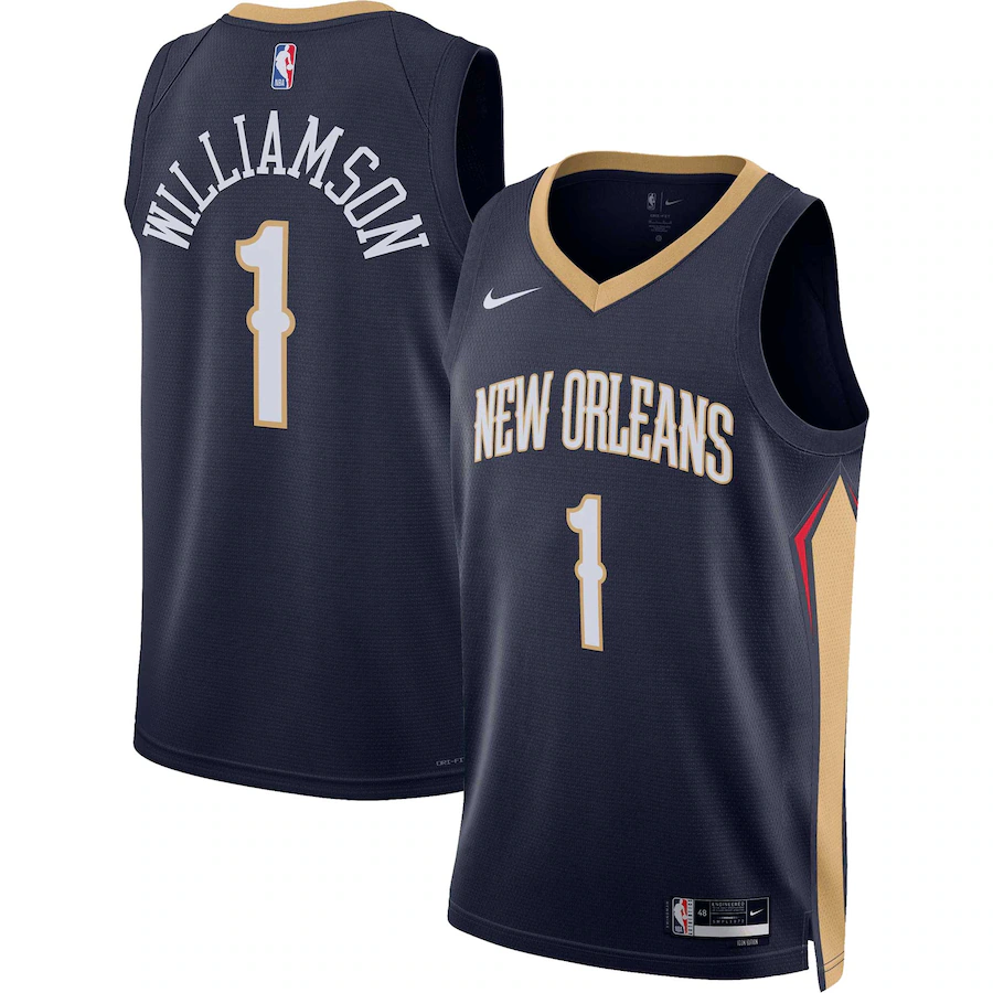 Unisex New Orleans Pelicans Zion Williamson Nike Navy Swingman Jersey - Icon Edition - ujerseystore