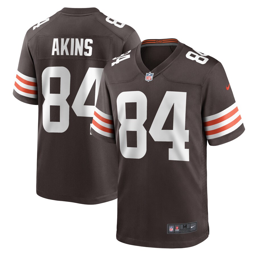 Men's Cleveland Browns Jordan Akins Nike Brown Game Player Jersey - ujerseystore