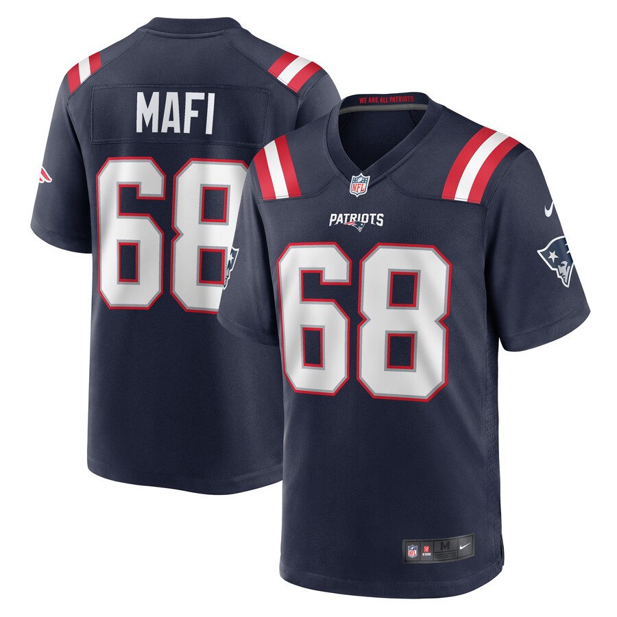 Men's New England Patriots Atonio Mafi Nike  Navy Team Game Jersey - ujerseystore
