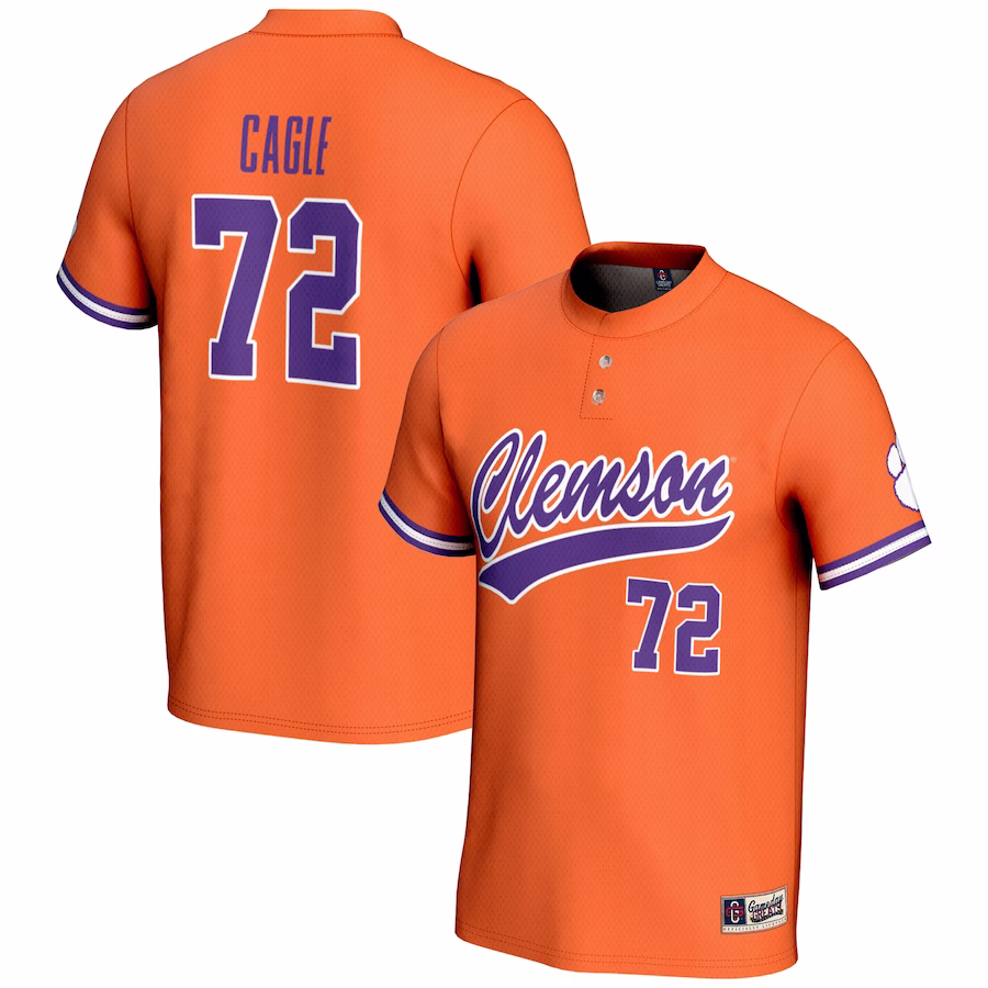 Valerie Cagle Clemson Tigers GameDay Greats Unisex NIL Lightweight Softball Fashion Jersey - Orange - ujerseystore