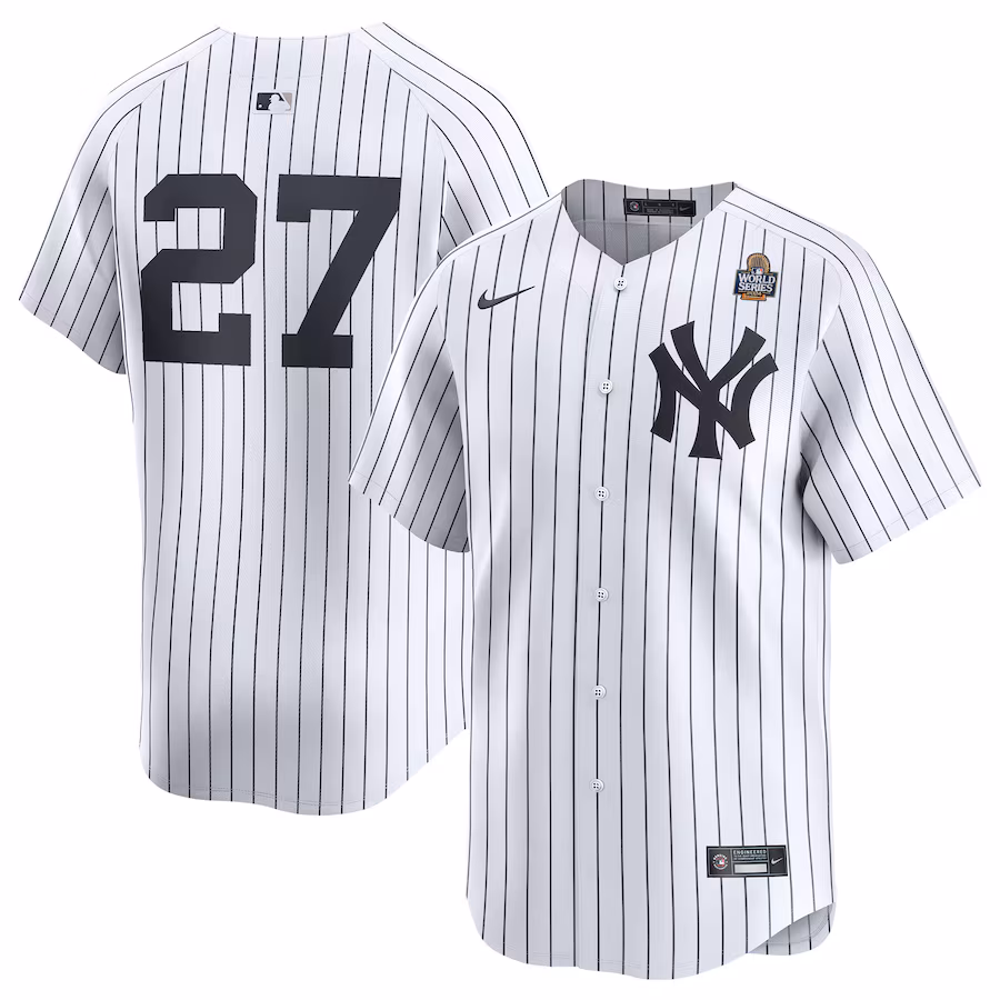 Men's New York Yankees Giancarlo Stanton Nike White 2024 World Series Limited Player Jersey - ujerseystore