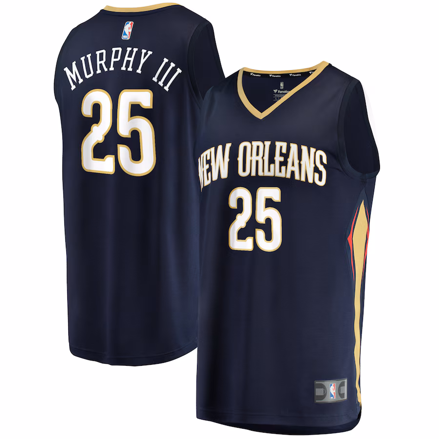 Men's New Orleans Pelicans Trey Murphy III Fanatics Navy Fast Break Replica Jersey - Icon Edition - ujerseystore