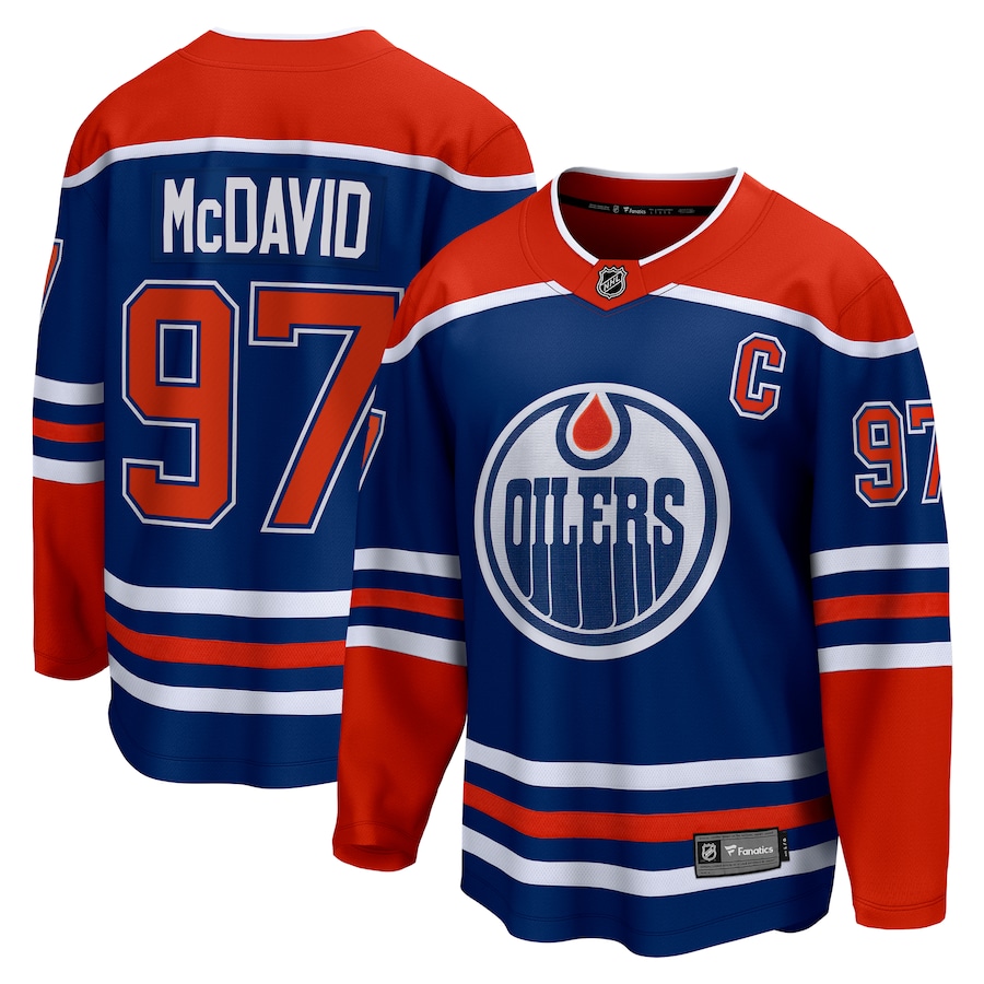 Men's Edmonton Oilers Connor McDavid Fanatics Royal Home Breakaway Jersey - ujerseystore