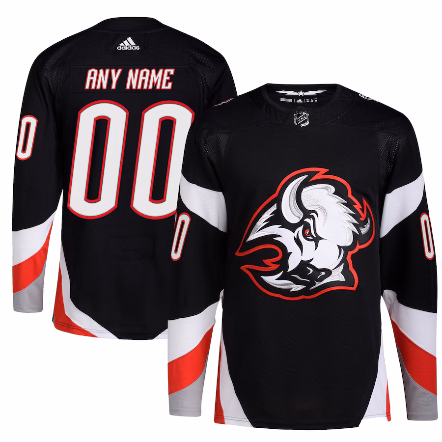 Men's Buffalo Sabres adidas Black Alternate Primegreen Authentic Custom Jersey - ujerseystore