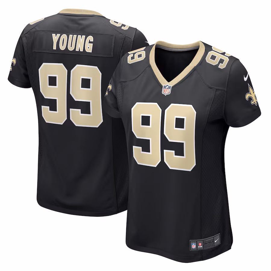 Women's New Orleans Saints Chase Young Nike Black Game Jersey - ujerseystore